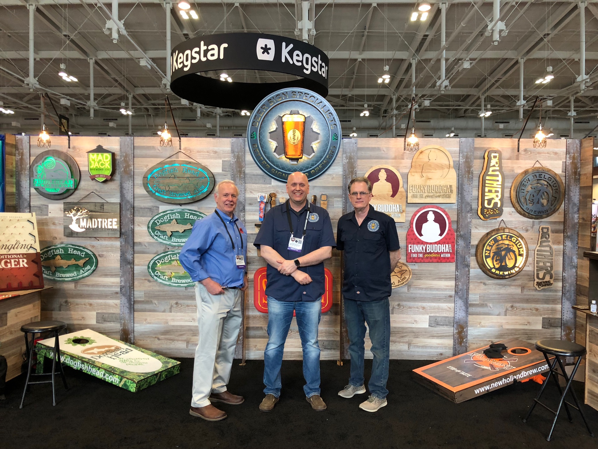 The Beer Sign Specialists Team, with Brian Corbett, founder and creater at the center. 